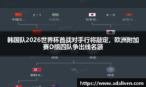 韩国队2026世界杯首战对手行将敲定，欧洲附加赛D组四队争出线名额